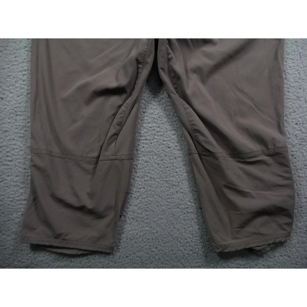 prAna Pants Womens Size 10 Gray Capri Stretch Ripstop Belted Outdoor Yoga‎